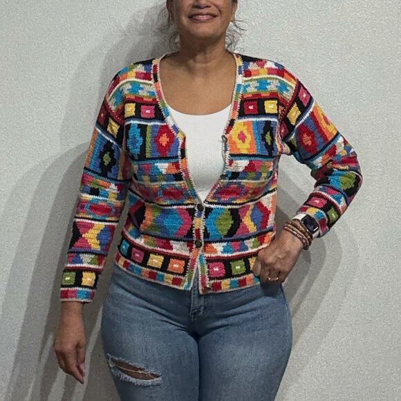 Susan Bristol Hand Knit Vintage Cardigan Sz SP - Picture 1 of 13
